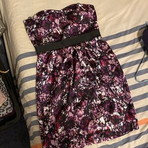 Max & Cleo Purple Strapless Dress 8